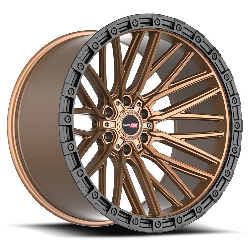 Vortek VRT-608 APOLLO 22x12 6x135 6x139.7 -44 Cb 106.1 Matte Bronze With Black Bead Ring