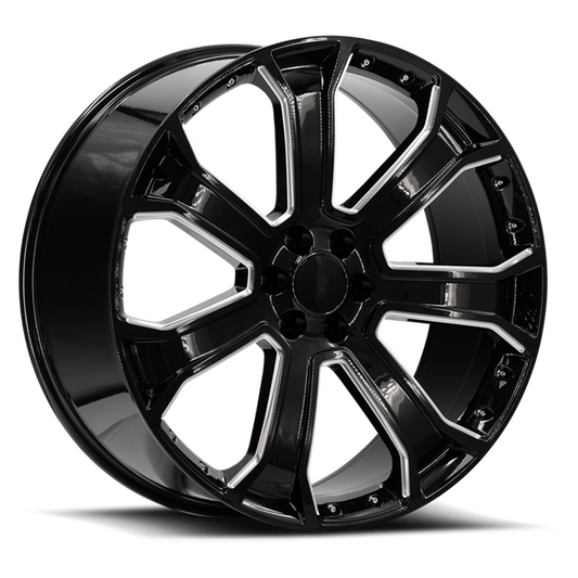 O.E. Revolution G-06 26X10 6X139.7 +31 Cb 78.1 Gloss Black & Milled