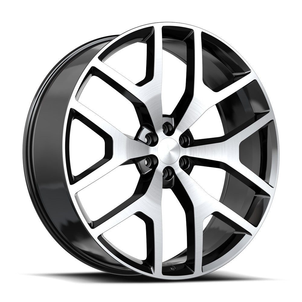 OE. Revolution G-04 22X9 6X139.7 +31 Cb 78.1 Gloss Black & Machined