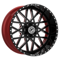 Xfx Flow Xfx-307 24X12 5X127 5X139.7 -44 Cb 78.1 Gloss Black & Milled With Red Inner