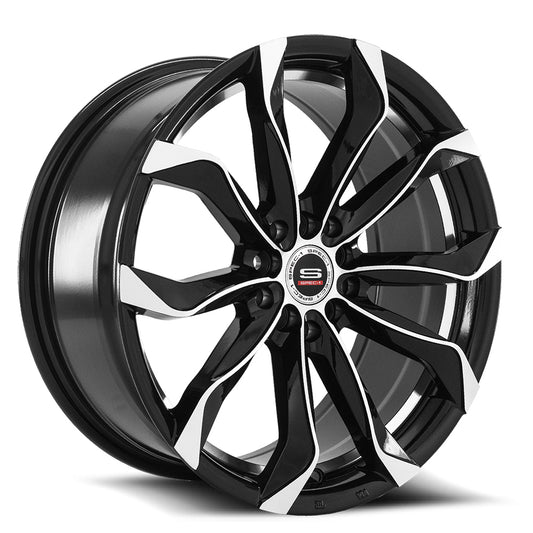 Spec-1 SP-44 18x8.5 4x100 4x114.3 +40 Cb 73.1 Gloss Black & Machined