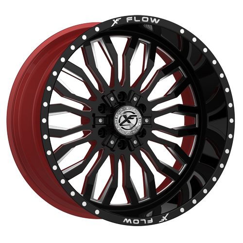 Xfx Flow Xfx-305 24X12 5X127 5X139.7 -44 Cb 78.1 Gloss Black & Milled With Red Inner