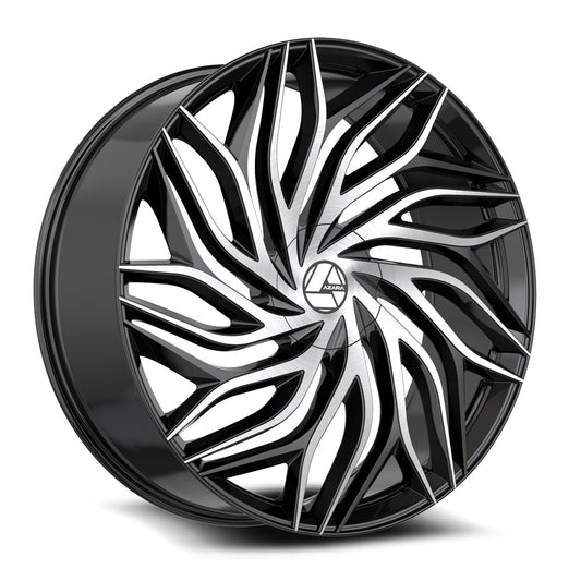 Azara AZA-537 20x8.5 5x112 5x114.3 +35 Cb 74.1 Gloss Black & Machined