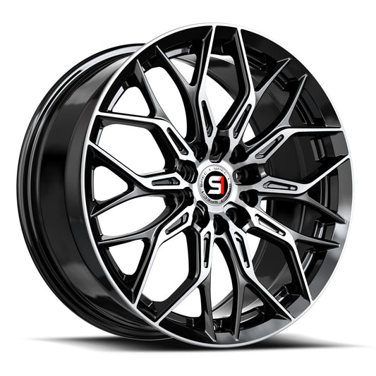 Spec-1 SP-57 18x8.0 5x100 5x114.3 +38 Cb 73.1 Gloss Black & Machined