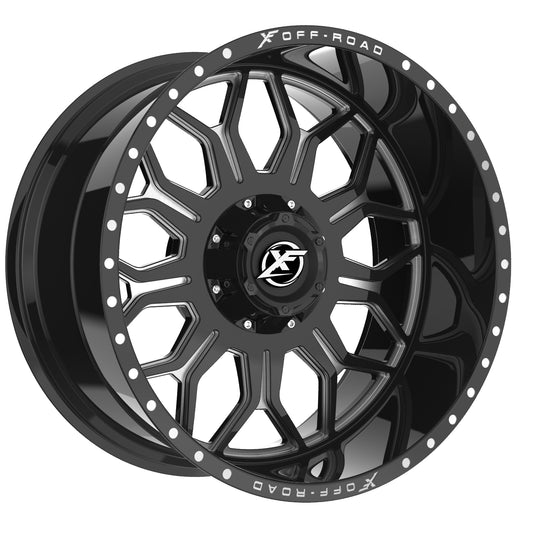 Xf Off-Road Xf-227 20X10 5X127 5X139.7 -12 Cb 78.1 Gloss Black & Milled