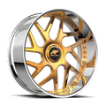 Amani Forged Apollo-R 24x9 5x Blank +1 Cb 73.1 14K Gold Plated Large XL Cap Flat
