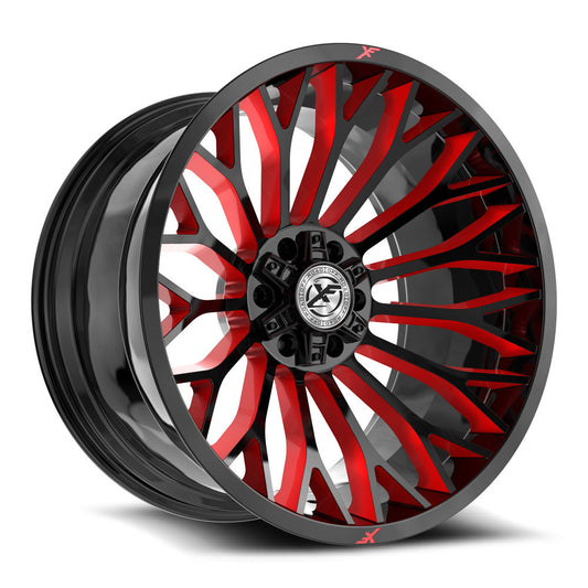 XF Off-Road XF-237 26x14 6x135 6x139.7 -76 Cb 106.4 Gloss Black & Red Milled