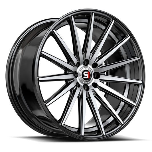 Spec-1 SP-69 20x8.5 5x112 5x114.3 +38 Cb 73.1 Gloss Black Machined & undercut