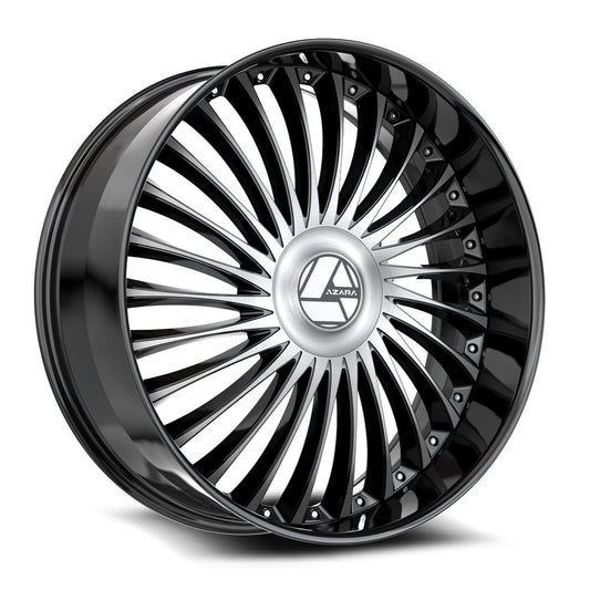 Azara AZX-103 22x8.5 5x112 5x114.3 +38 Cb 74.1 Gloss Black & Machined