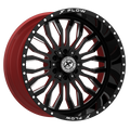 Xfx Flow Xfx-305 24X14 6X135 6X139.7 -76 Cb 106.4 Gloss Black & Milled With Red Inner