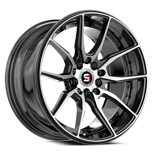 Spec-1 SP-77 16x8.0 5x100 5x114.3 +20 Cb73.1 Gloss Black & Machined