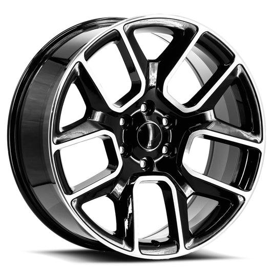 O.E. Revolution C-16 22X9 6X139.7 +24 Cb 78.1 Gloss Black & Machined