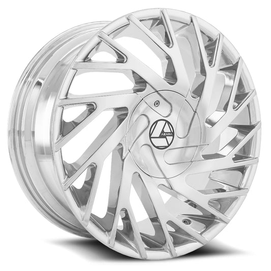 Azara Aza-505 28X9.5 6X135 6X139.7 +25 Cb 87.1 Nano Chrome