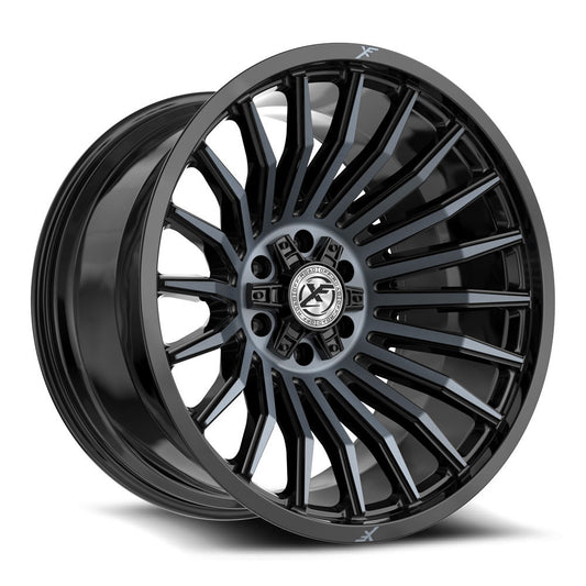 XF Off-Road XF-231 26x14 6x135 6x139.7 -76 Cb 106.4 Gloss Black & Machined Titanium Double Dark Tint