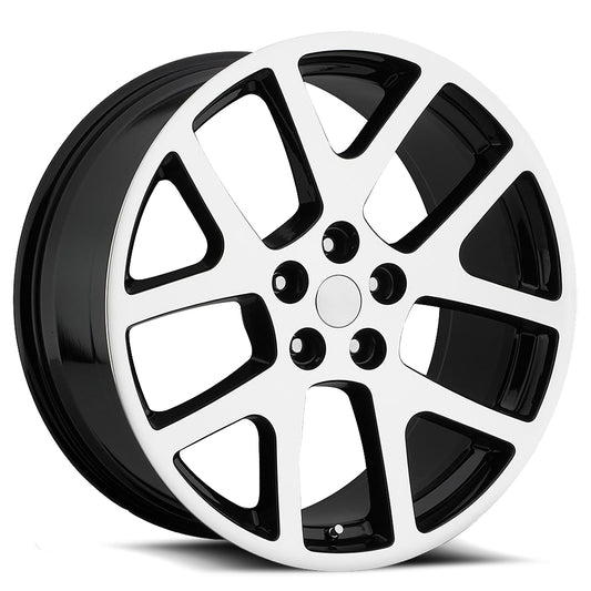 O.E. Revolution 107 24X10 5X115 +18 Cb 71.5 Gloss Black & Machined