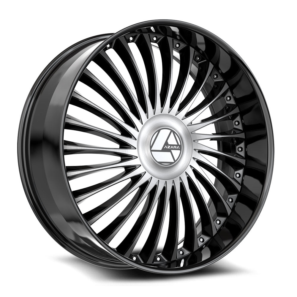 Azara AZX-103 22x9.5 5x115 5x120 +15 Cb 74.1 Gloss Black & Machined