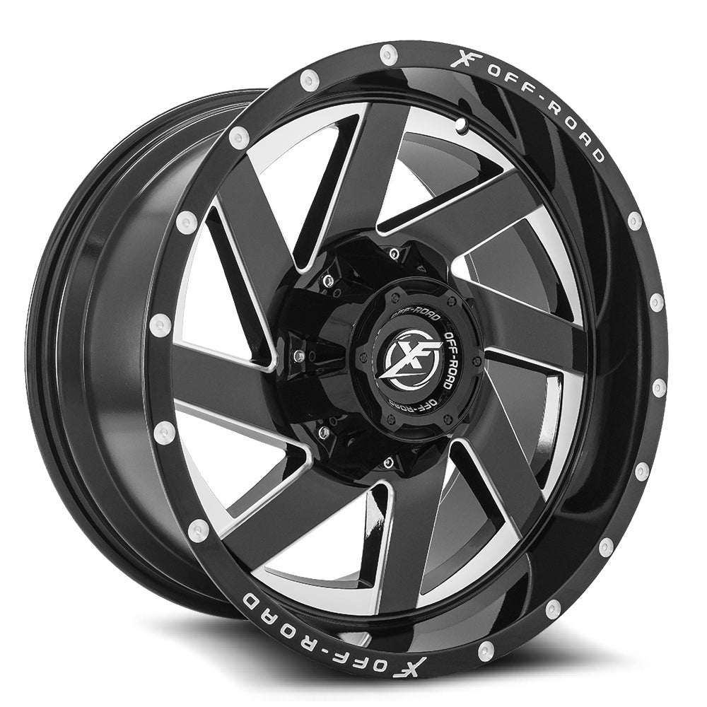 Xf Off-Road Xf-205 22X12 5X139.7 5X150 -44 Cb 110.3 Gloss Black & Milled