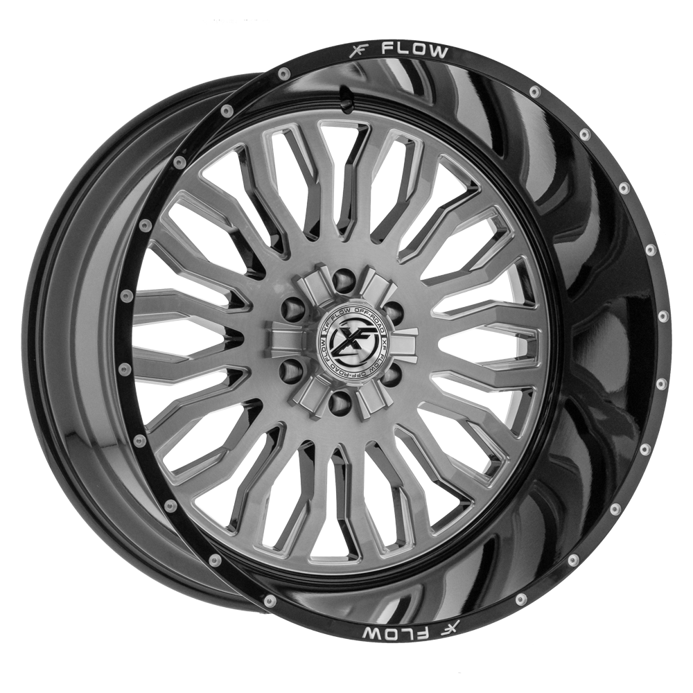 Xfx Flow Xfx-305 24X14 5X127 5X139.7 -76 Cb 78.1 Brushed & Milled With Black Lip