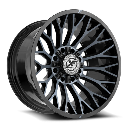 XF Off-Road XF-237 20x10 8x165.1 8x170 -24 Cb 125.2 Gloss Black & Machined Titanium Double Dark Tint