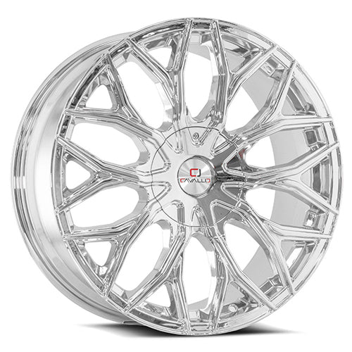 Cavallo CLV-37 20x8.5 6x135 6x139.7 +20 Cb 108 Nano Chrome
