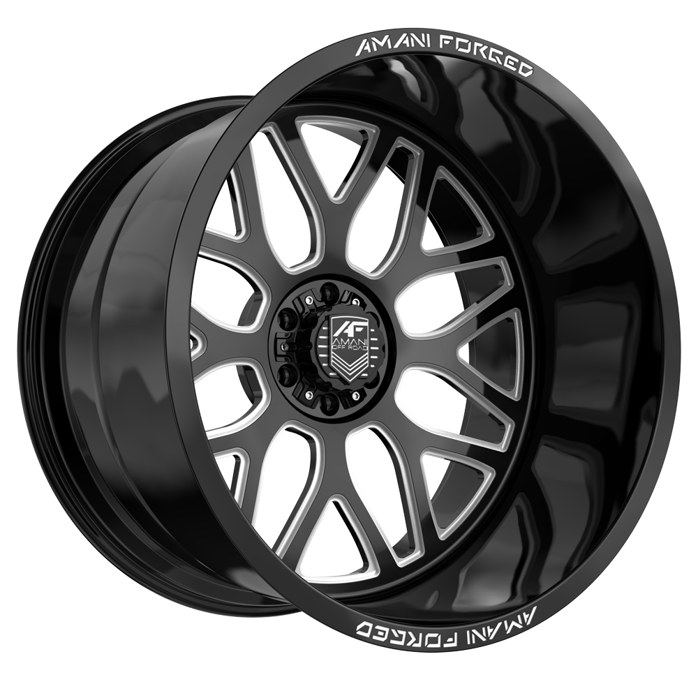 Amani ALLORA 22x12 8x blank -44 Cb 125.2 Gloss Black & Milled