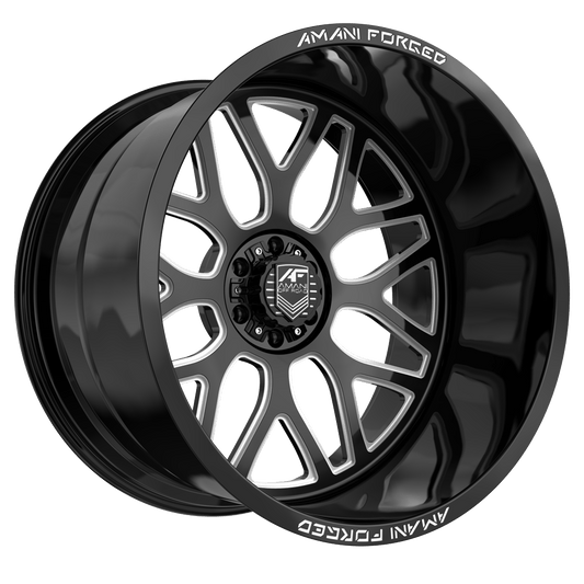 Amani ALLORA 22x12 8x blank -44 Cb 125.2 Gloss Black & Milled