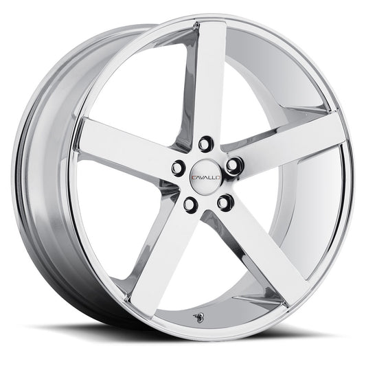 Cavallo CLV-5 22x9.0 5x115 +18 Cb 74.1 Nano Chrome