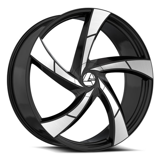 Azara AZA-524 22x9.5 5x 6x Blank +15 Cb 78.1 Gloss Black & Machined
