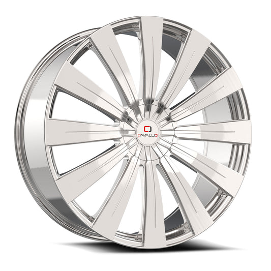 Cavallo CLV-49 20x8.5 5x108 5x114.3 +35 Cb 74.1 Nano Chrome