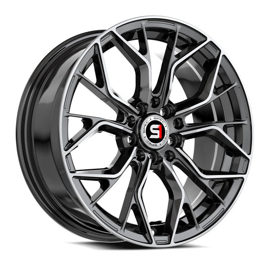 Spec-1 SP-76 15x6.5 5x100 5x114.3 +20 Cb73.1 Gloss Black & Machined