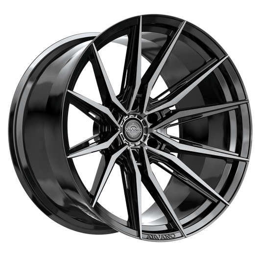 Arvano ART-3 Savona 20X9 6x135 +18 Cb 87.1 Gloss Black & Brushed Double Dark Tint