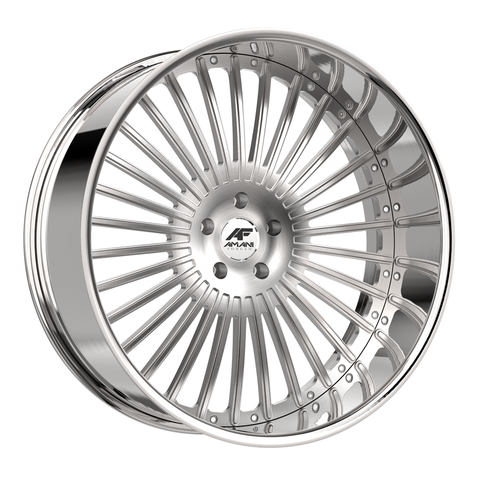 Amani Forged R.E.A.L. 22x10 Pocketed 5x blank +20 Cb 73.1 Brush Center Chrome Lip Standard Cap Round
