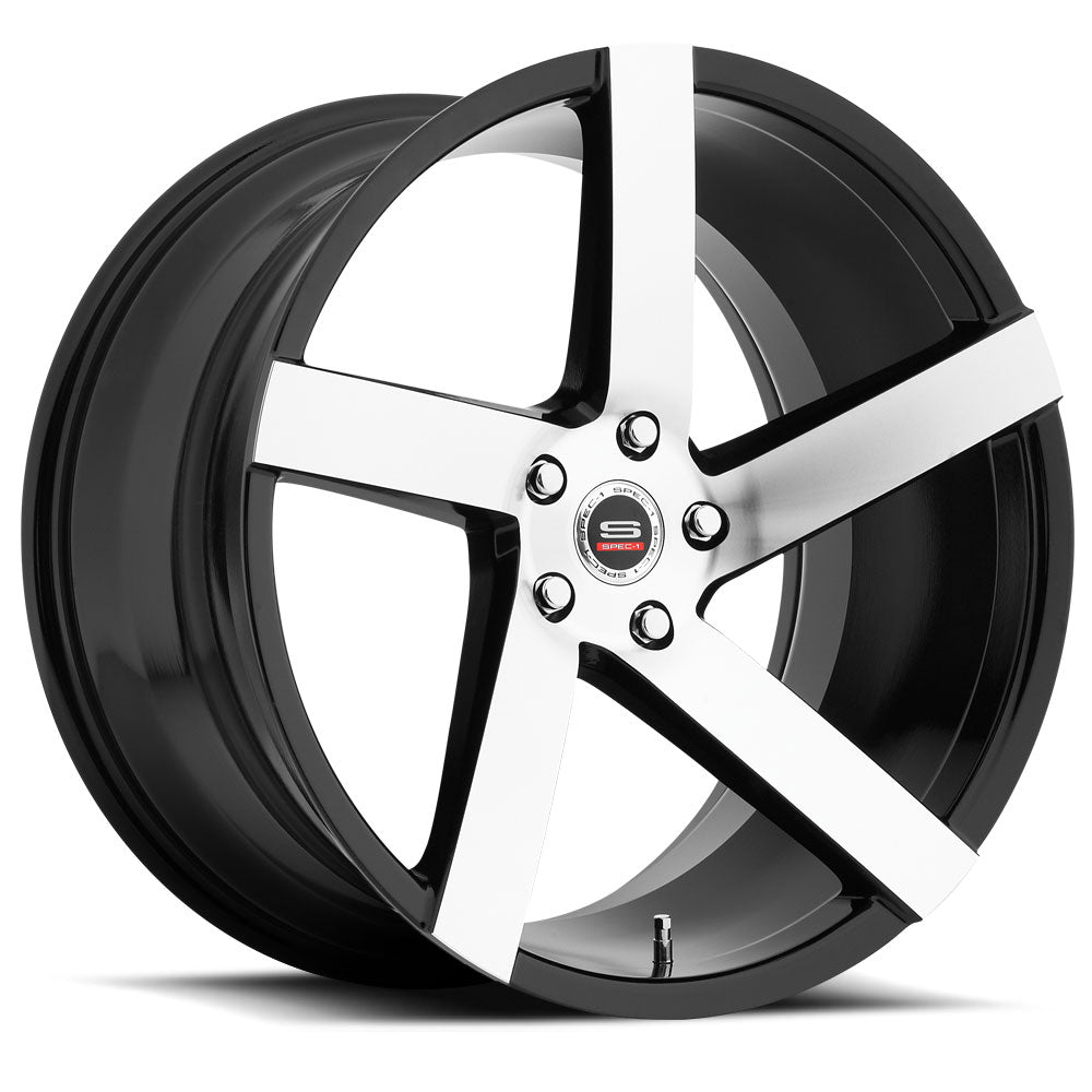 Spec-1 SPM-80 22x10.5 5x Blank +20 Cb 74.1 Gloss Black & Machined