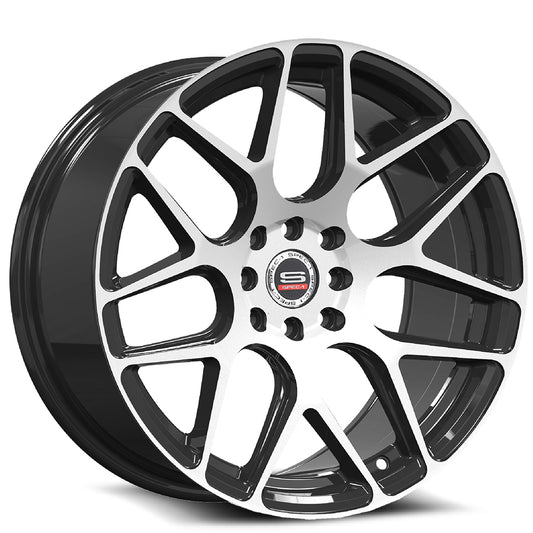 Spec-1 SP-47 17x8.5 4x100 4x114.3 +30 Cb 73.1 Gloss Black & Machined