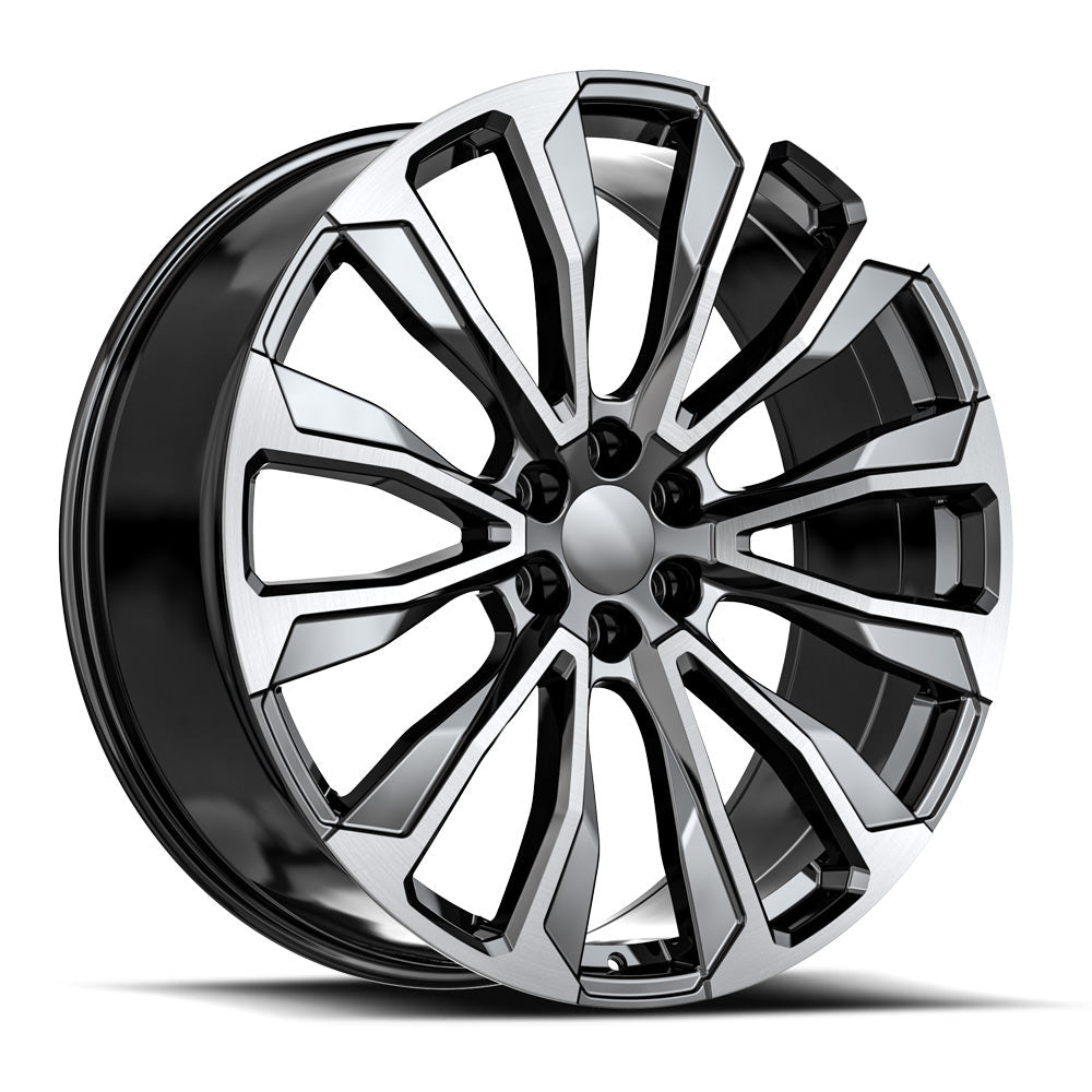 OE. Revolution G-31 24X10 6X139.7 +31 Cb 78.1 Gloss Black & Machined