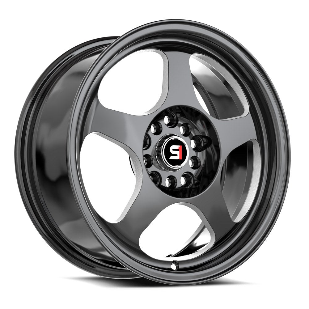 Spec-1 SPT-36 16x7.0 4x100 4x114.3 +30 Cb73.1 Gloss Black & Milled