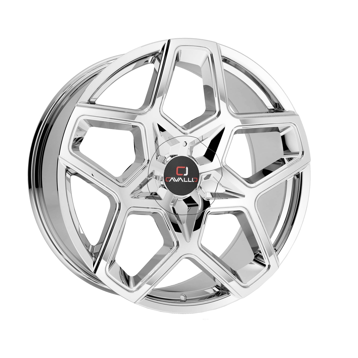 Cavallo Clv-25 22X8.5 5X112 5X114.3 +38 Cb 74.1 Nano Chrome