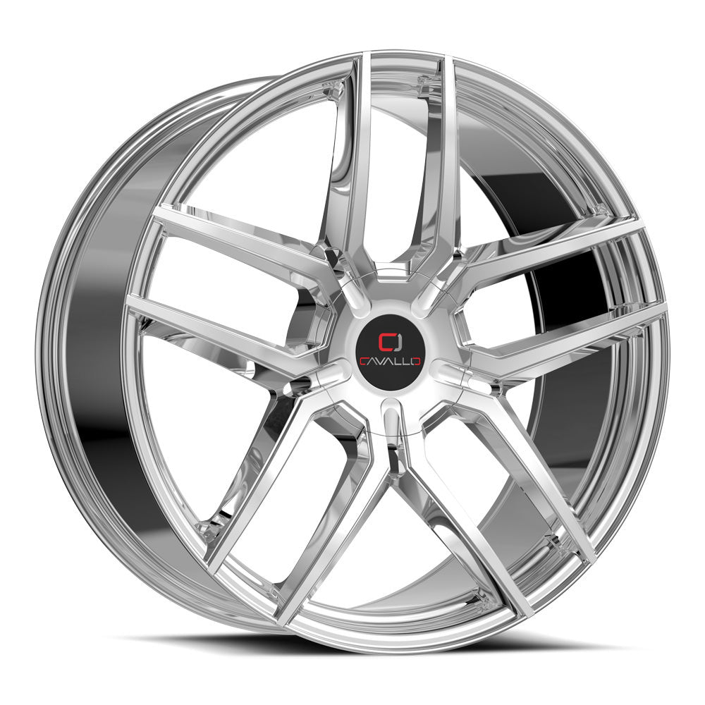 Cavallo CLV-55 24x9.0 6x135 6x139.7 +25 Cb 87.1 Nano Chrome