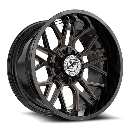 XF Off-Road XF-235 20x12 8x Blank -44 Cb 125.2 Gloss Black & Bronze Milled
