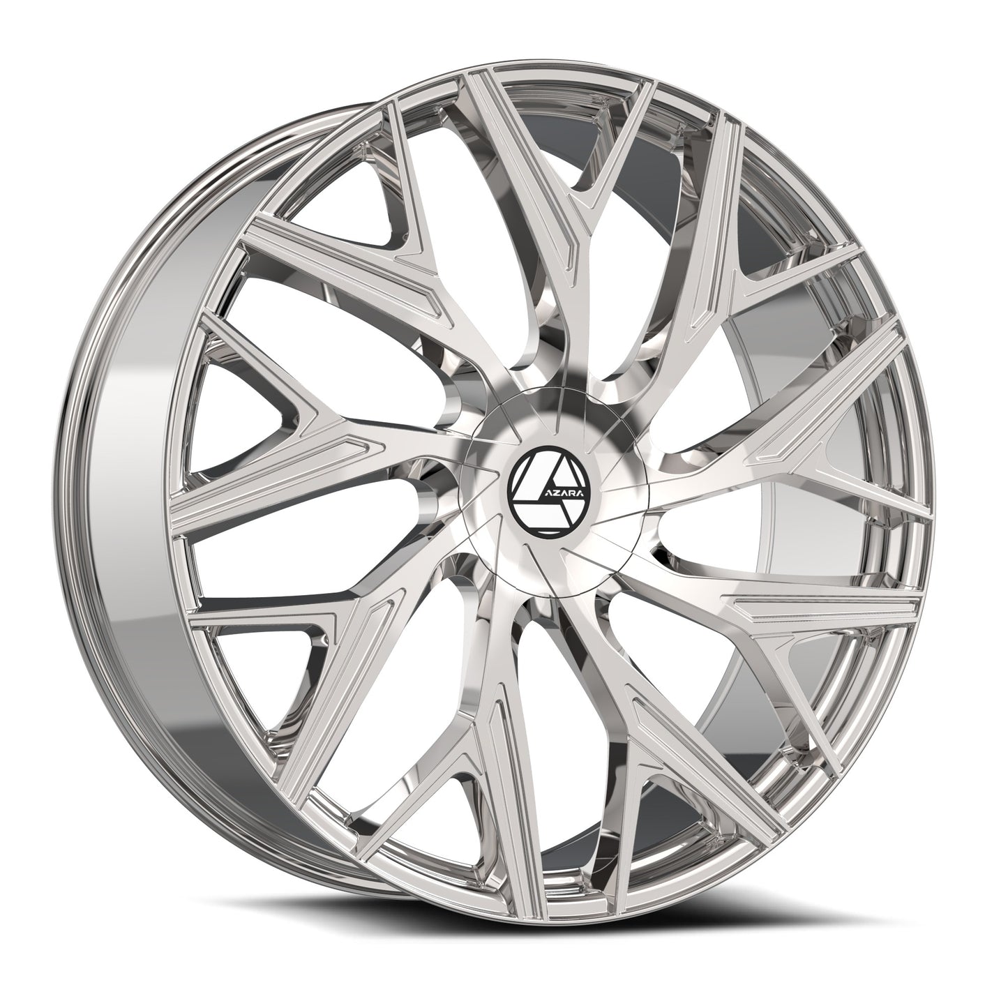 Azara AZA-527 24x9 6x135 6x139.7 +25 Cb 87.1 Nano Chrome