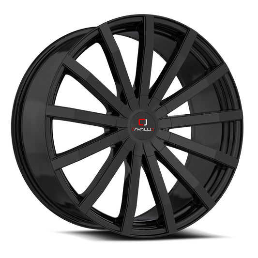 Cavallo CLV-52 20x8.5 5x108 5x114.3 +35 Cb 74.1 Gloss Black