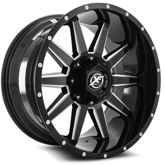 XF Off-Road XF-219 20X10 8X165.1 8X170 -24 Cb 125.2 Gloss Black & Milled