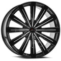 Cavallo CLV-49 22x9.5 5x 6x Blank +15 Cb 78.1 Gloss Black & Machined