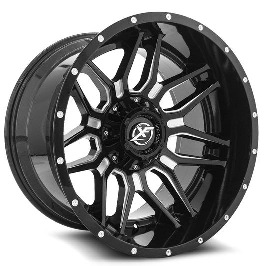 XF Off-Road XF-222 20x9 5x139.7 5x150 0 Cb 110.3 Gloss Black & Milled