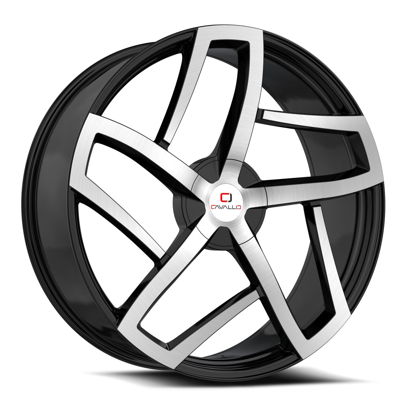 Cavallo CLV-50 20x8.5 5x114.3 5x120 +35 Cb 74.1 Gloss Black & Machined