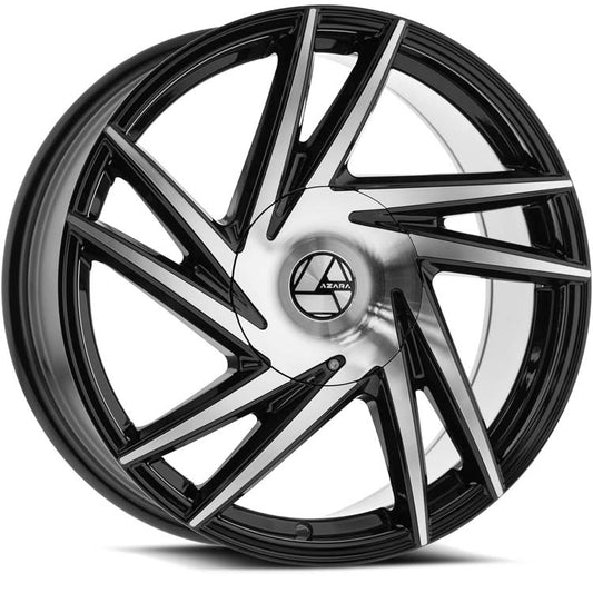 Azara AZA-529 22x9.5 5x115 5x120 +15 Cb 74.1 Gloss Black & Machined