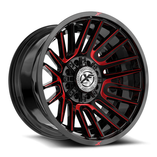 XF Off-Road XF-234 20x10 8x165.1 8x180 -12 Cb 125.2 Gloss Black & Red Machined