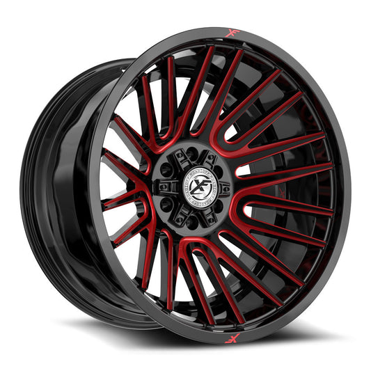 XF Off-Road XF-234 26x12 6x135 6x139.7 -44 Cb 106.4 Gloss Black & Red Machined