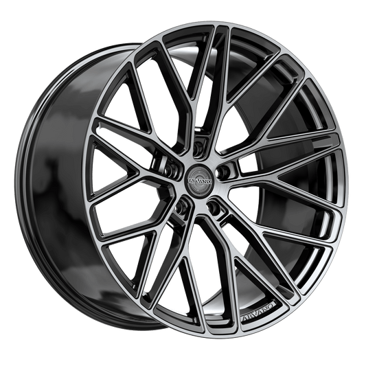 Arvano AV-53 Atlas 19x8.5 5x114.3 +32 Cb 74.1 Gloss Black & Brushed Double Dark Tint