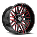 XF Off-Road XF-240 17x9 6x135 6x139.7 0 Cb 106.4 Gloss Black & Red Milled